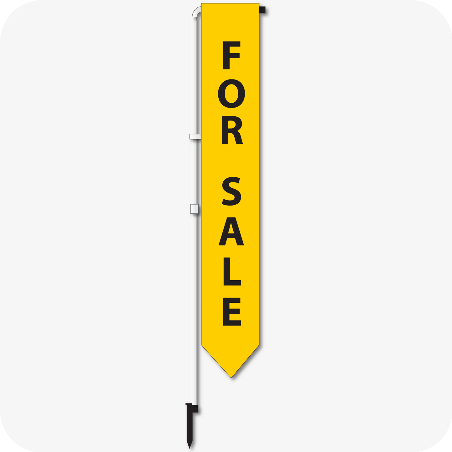 For Sale Yard Marker Yellow - FLAG ONLY!