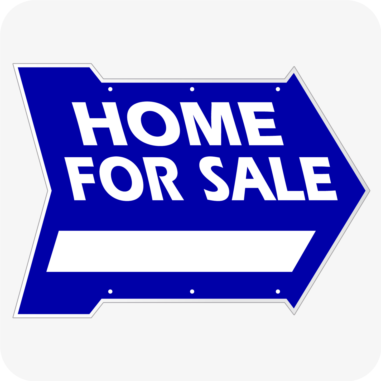 Home for Sale 18 x 24 Arrow with Blank - Blue