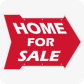 Home for Sale Arrow 18 x 24 - Red