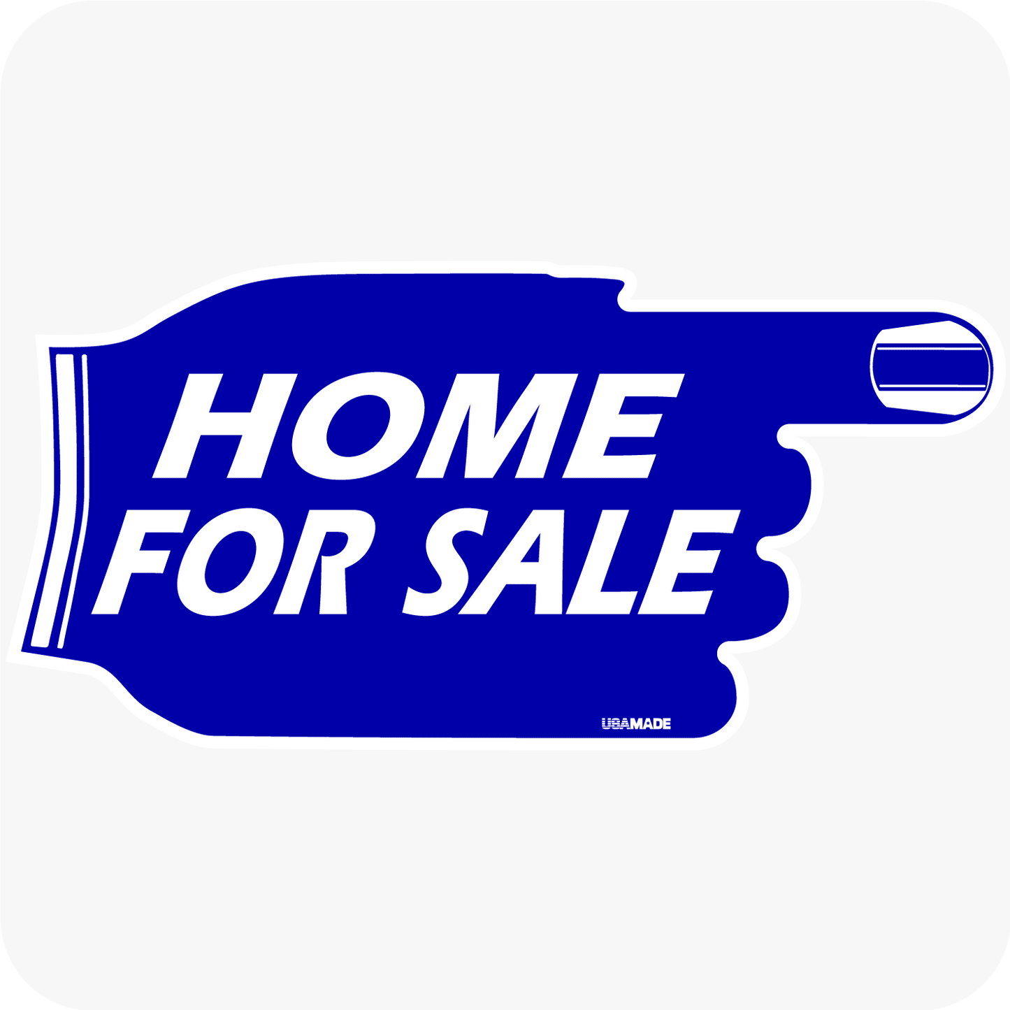 Home For Sale Corrugated Hand Sign 24x12 - Blue