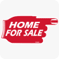 Home For Sale Corrugated Hand Sign 24x12 - Red