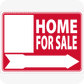 Home For Sale with KopyKat 18 x 24 Corrugated Panel Yard Sign Red