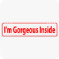 I'm Gorgeous Inside 6 x 24 Corrugated Rider - Red