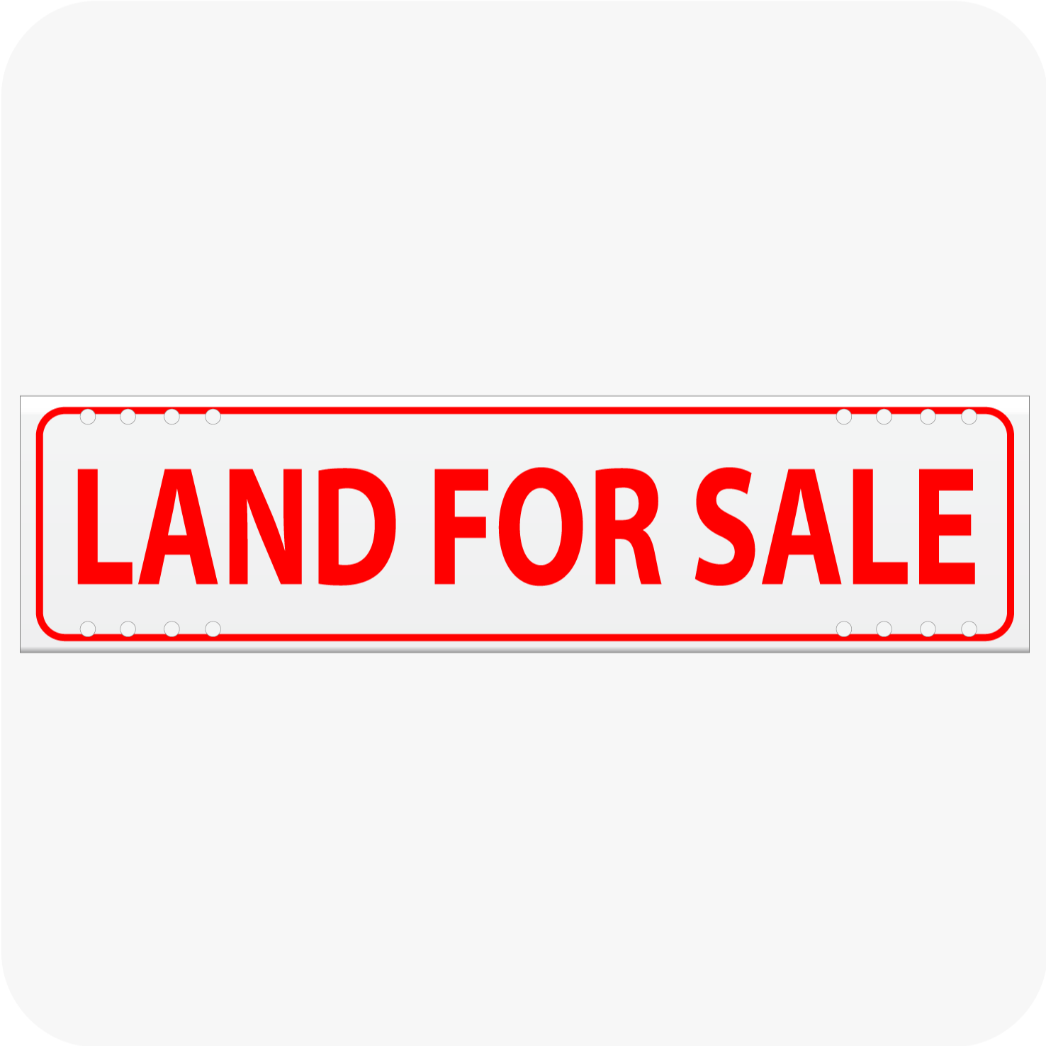 Land For Sale 6 x 24 Corrugated Rider - Red – planetsignshop.com