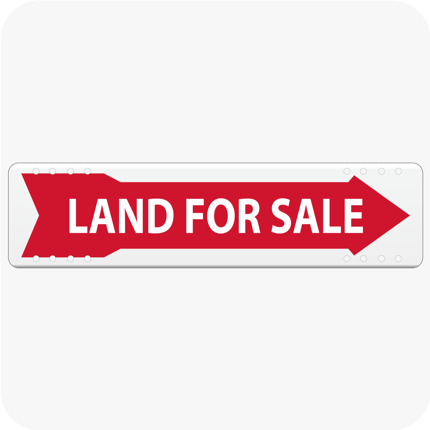 Land For Sale w/ Arrow 6 x 24 Corrugated Rider - Red – planetsignshop.com