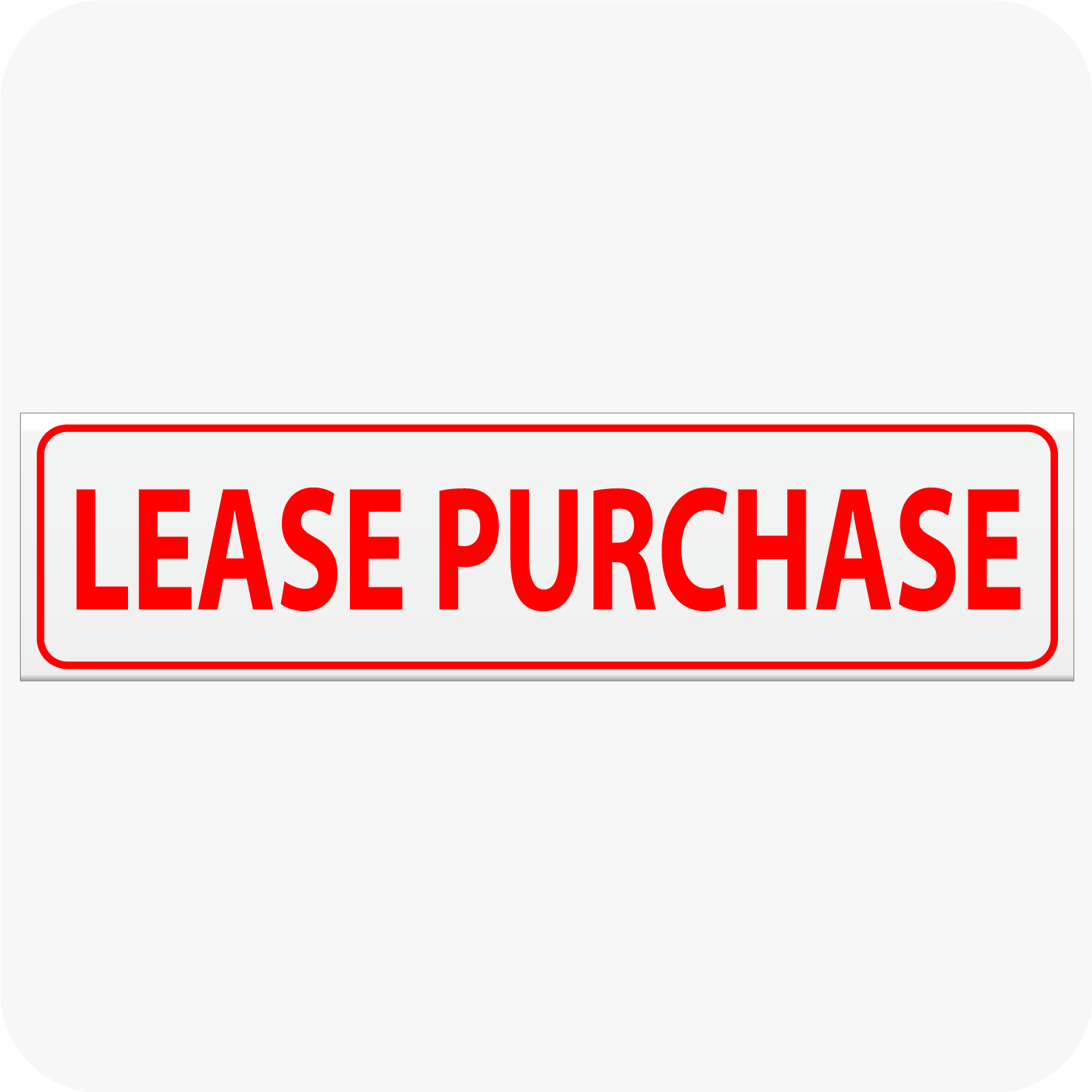 Lease Rider Sign Lease Purchase 6 x 24 Corrugated Rider - Red – planetsignshop.com