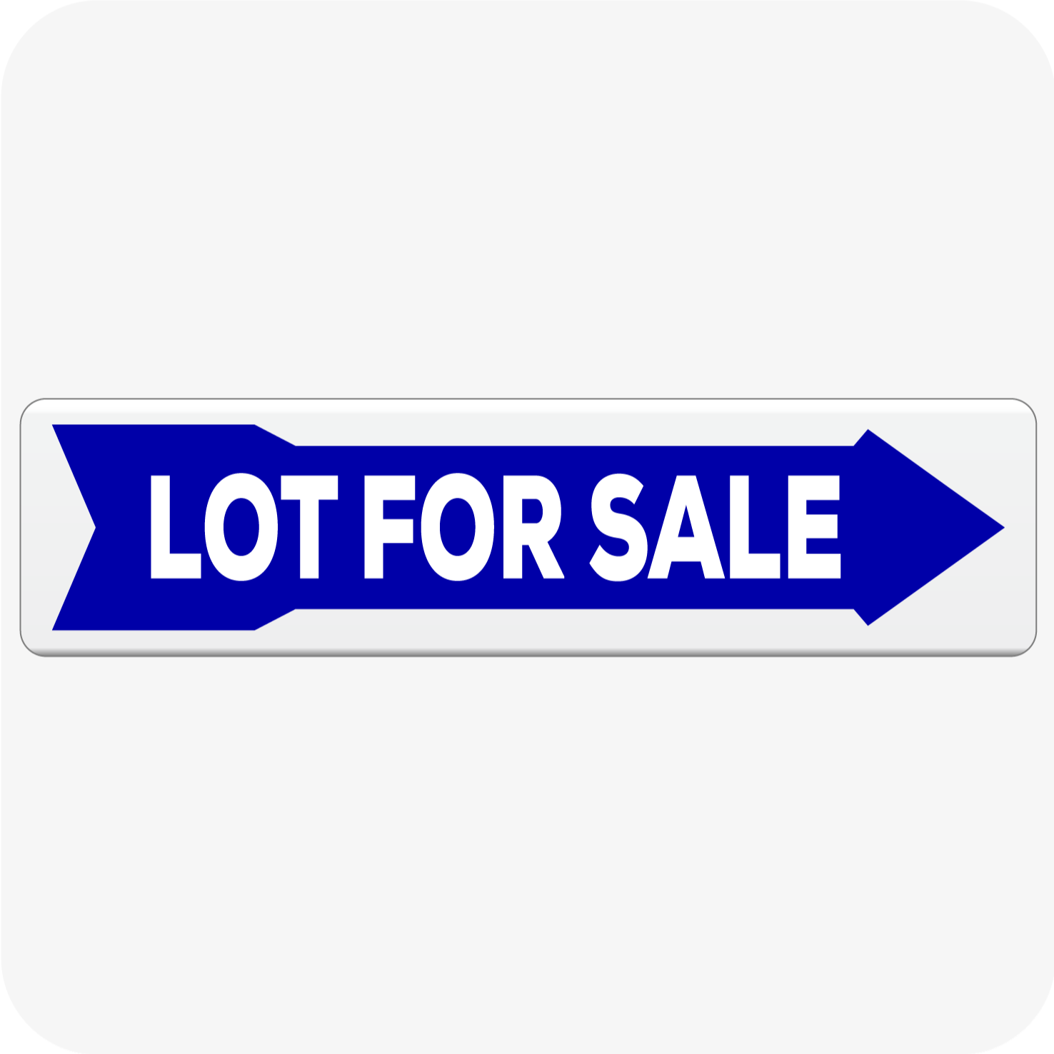 Lot For Sale w/ Arrow 6 x 24 Corrugated Rider - Blue – planetsignshop.com