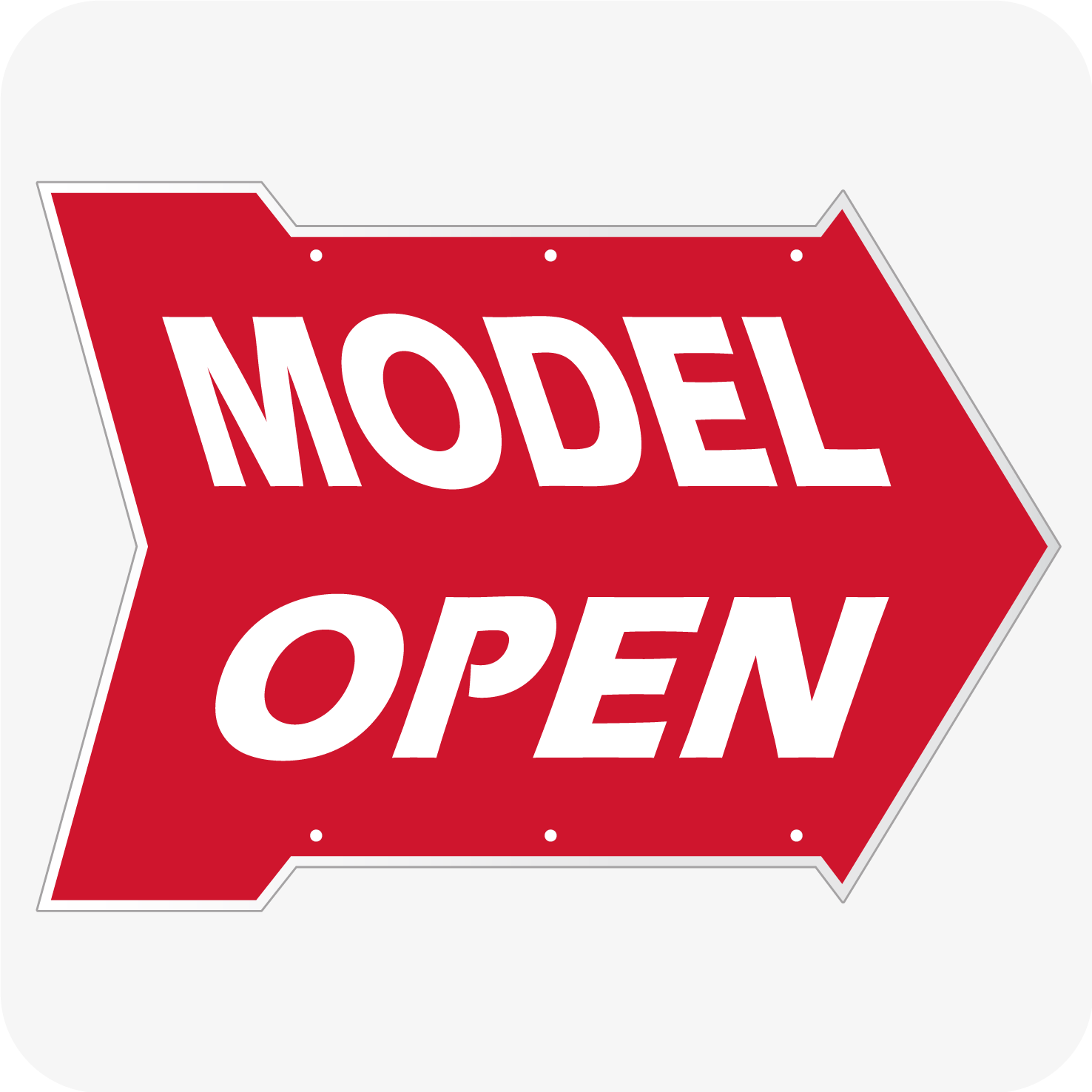 Open Model Sign Buy Model Open Red 18 x 24 Arrow - Red – planetsignshop.com