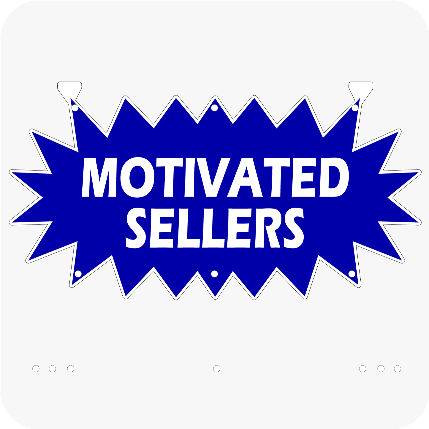 Motivated Sellers 12 x 24 Corrugated Star Rider - Blue