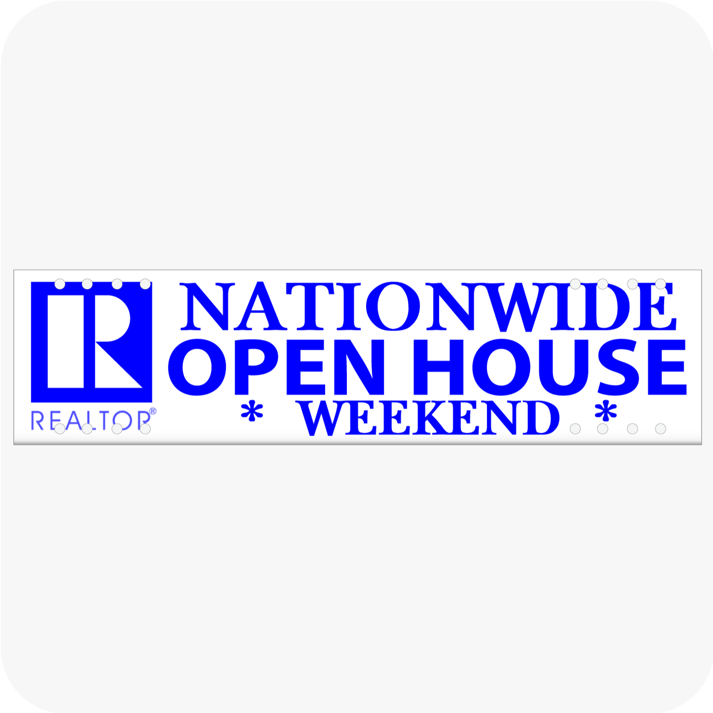 Nationwide Open House  6 x 24 Corrugated Rider - Blue