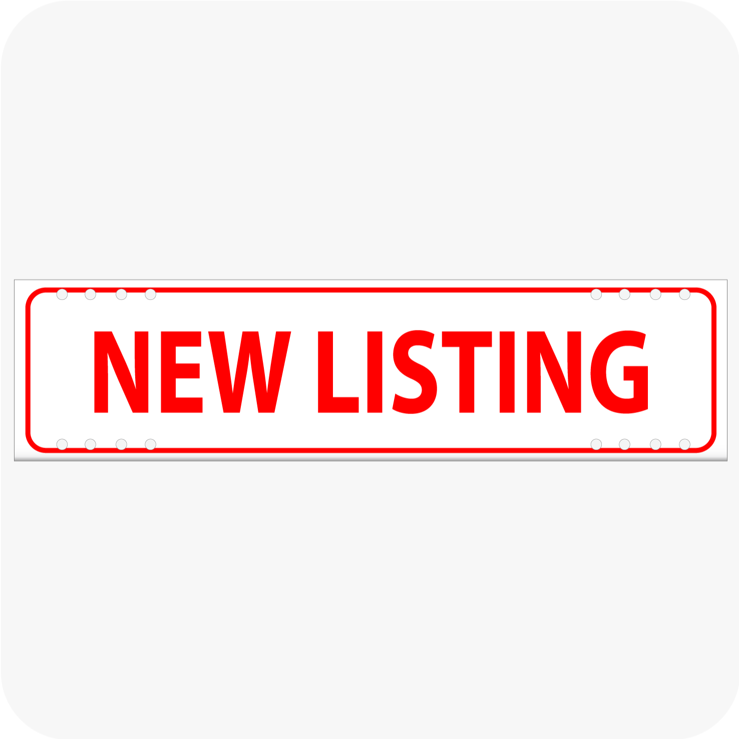 Listing Rider Buy New Listing 6 x 24 Corrugated Rider - Red – planetsignshop.com