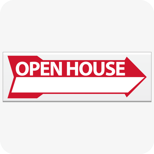 Open House Directional Arrow Rider 8 x 24 - Red
