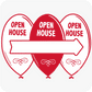 Open House Balloon Sign with Arrow - Red