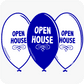 Open House Balloon Yard Sign 24 x 18 - Blue