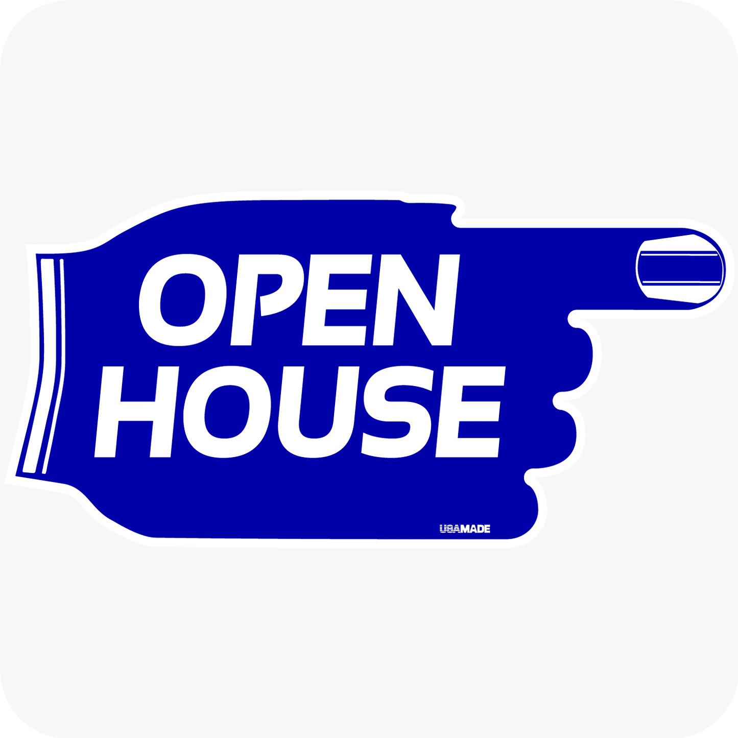 Open House Corrugated Hand Sign 24 x 12 - Blue