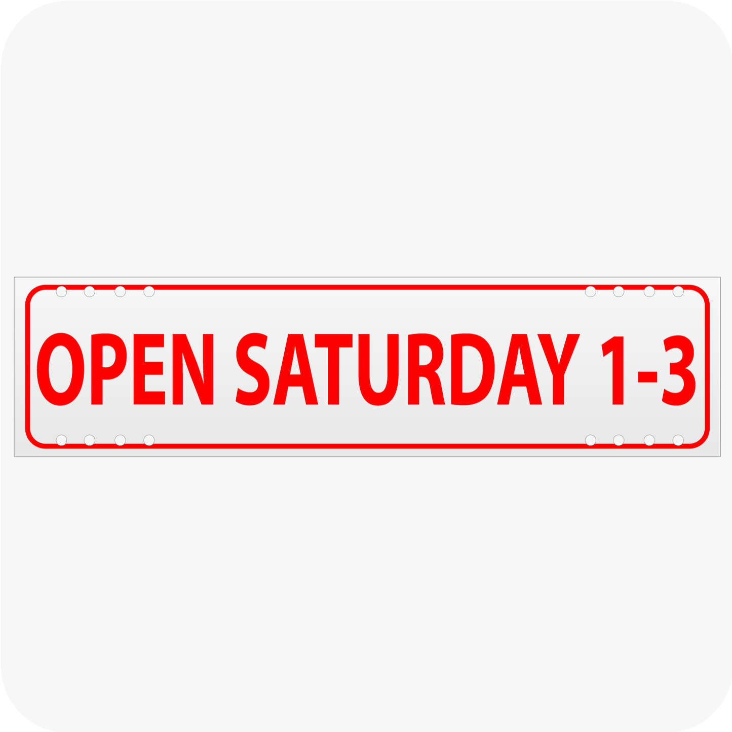 Open Saturday 1-3  6 x 24 Corrugated Rider - Red