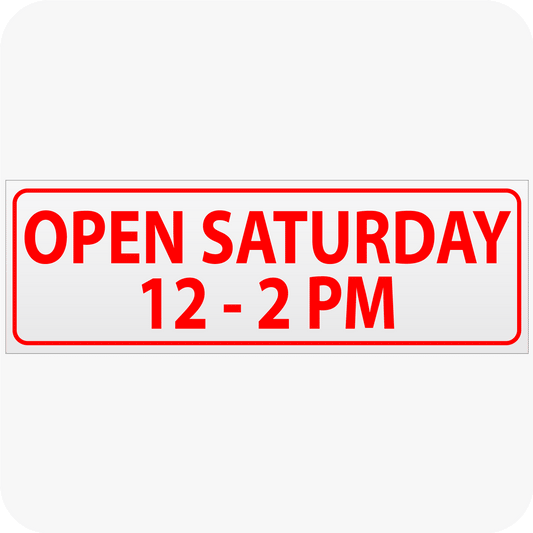 Open Saturday 12-2 6 x 18 Corrugated Rider - Red