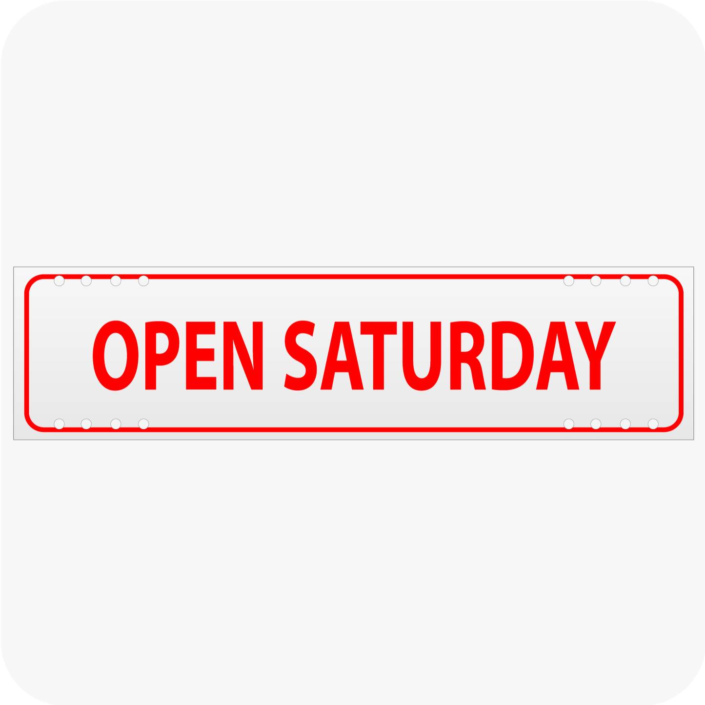 Open Saturday 6 x 24 Corrugated Rider - Red