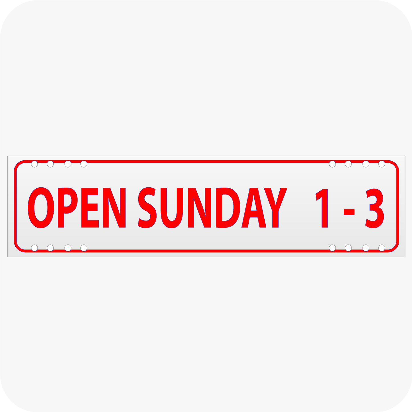 Open Sunday 1 - 3  6 x 24 Corrugated Rider - Red