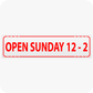 Open Sunday 12-2 6 x 24 Corrugated Rider - Red