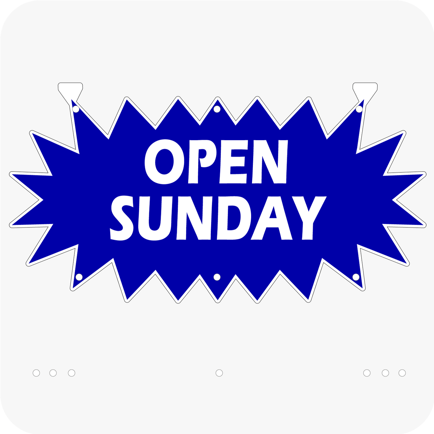 Open Sunday 12 x 24 Corrugated Star Rider - Blue