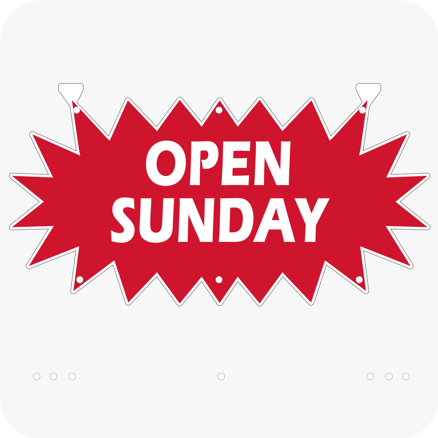 Opening Sign Sunday Buy Open Sunday 12 x 24 Corrugated Star Rider - Red – planetsignshop.com