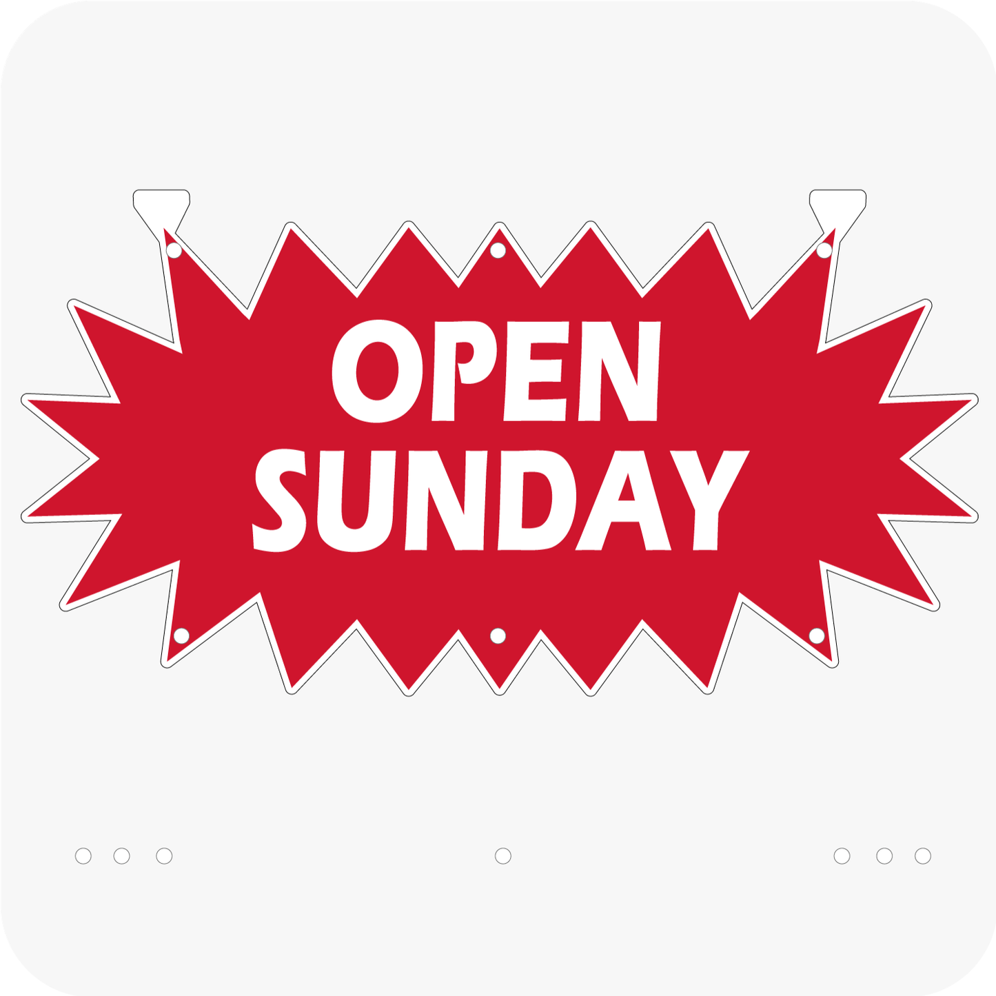 Open Sunday 12 x 24 Corrugated Star Rider - Red