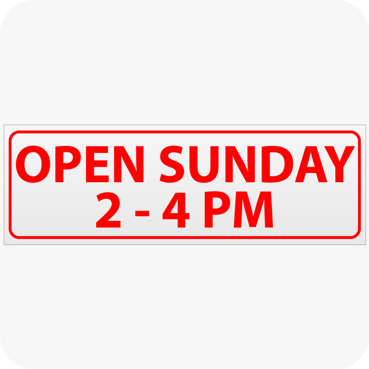 Open Sunday 2-4 6 x 18 Corrugated Rider - Red