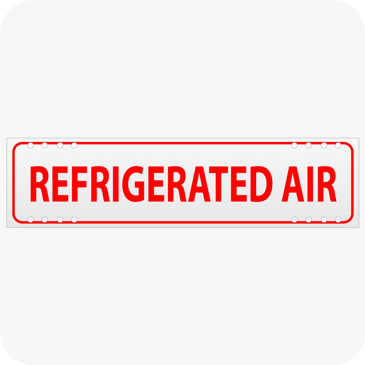 Refrigerated Air  6 x 24 Corrugated Rider - Red