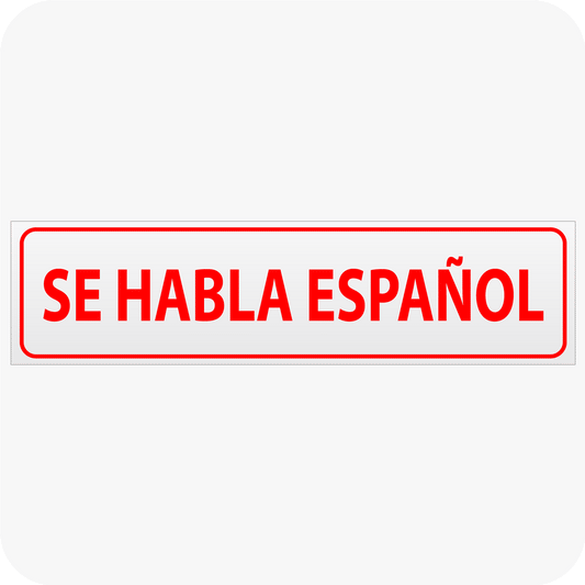 Se Habla Espanol 6 x 24 Corrugated Rider - Red