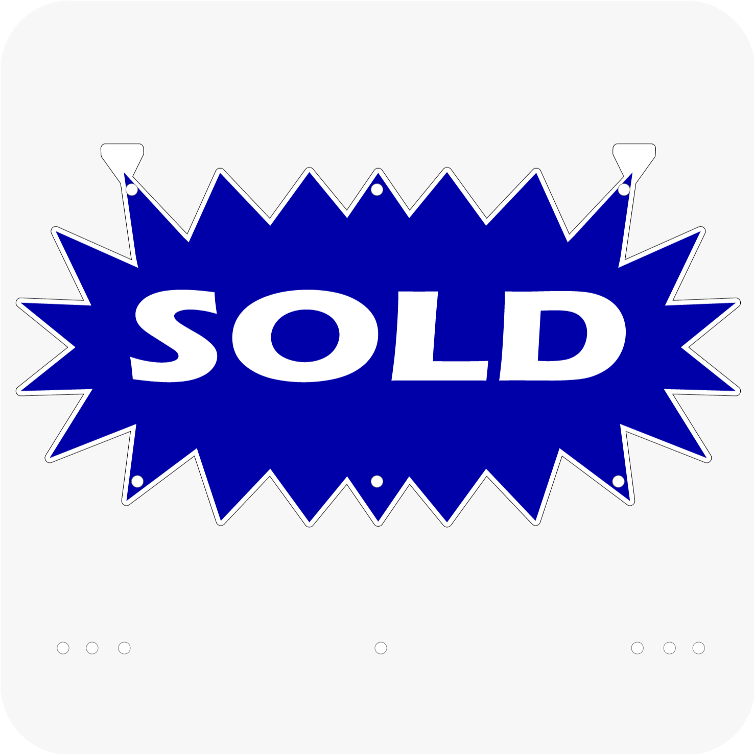 Pre Sold Riders Buy Sold 12 x 24 Corrugated Star Rider - Blue – planetsignshop.com