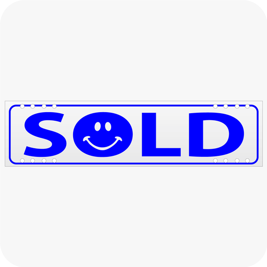 Sold with Smiley Face 6 x 24 Corrugated Rider - Blue