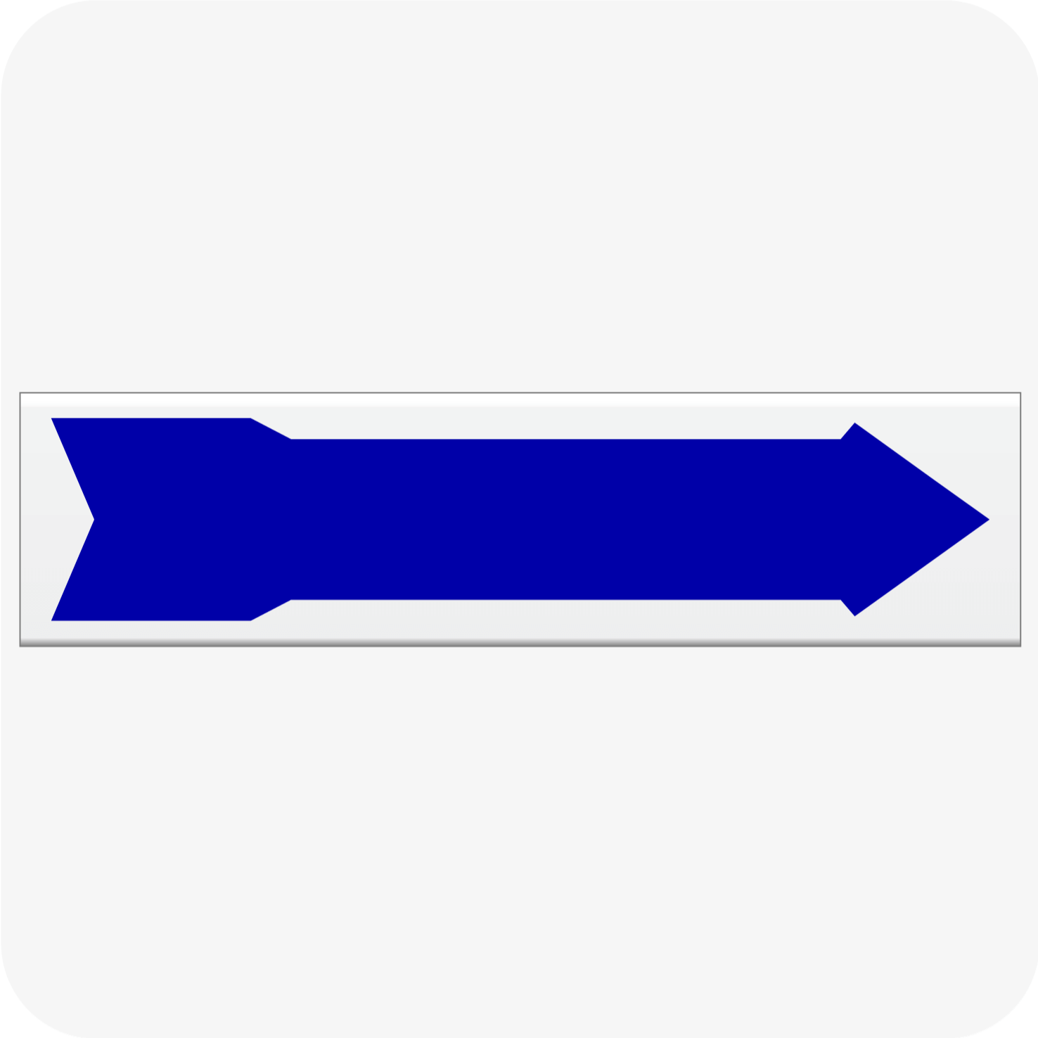 Solid Arrow 6 x 24 Corrugated Rider - Blue – planetsignshop.com