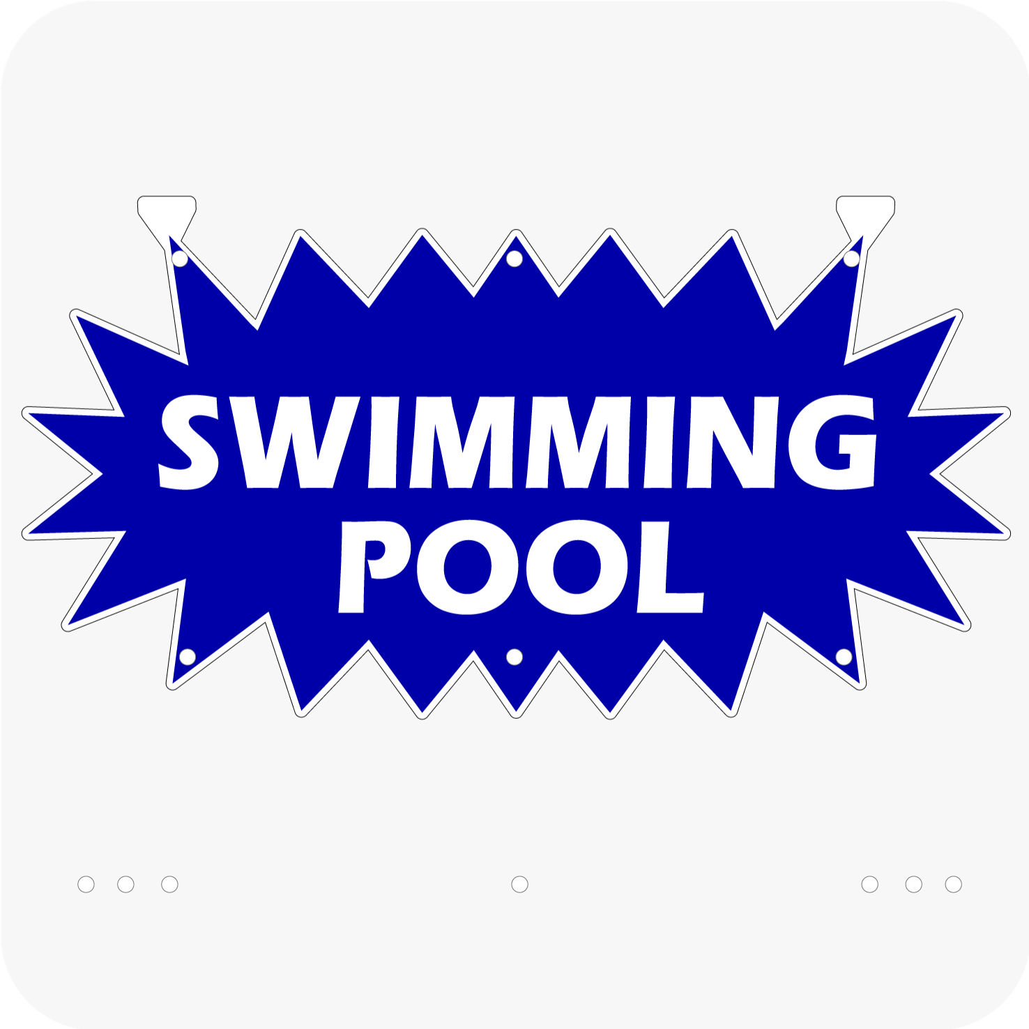Pool Sign Rider Buy Swimming Pool 12 x 24 Corrugated Star Rider - Blue – planetsignshop.com