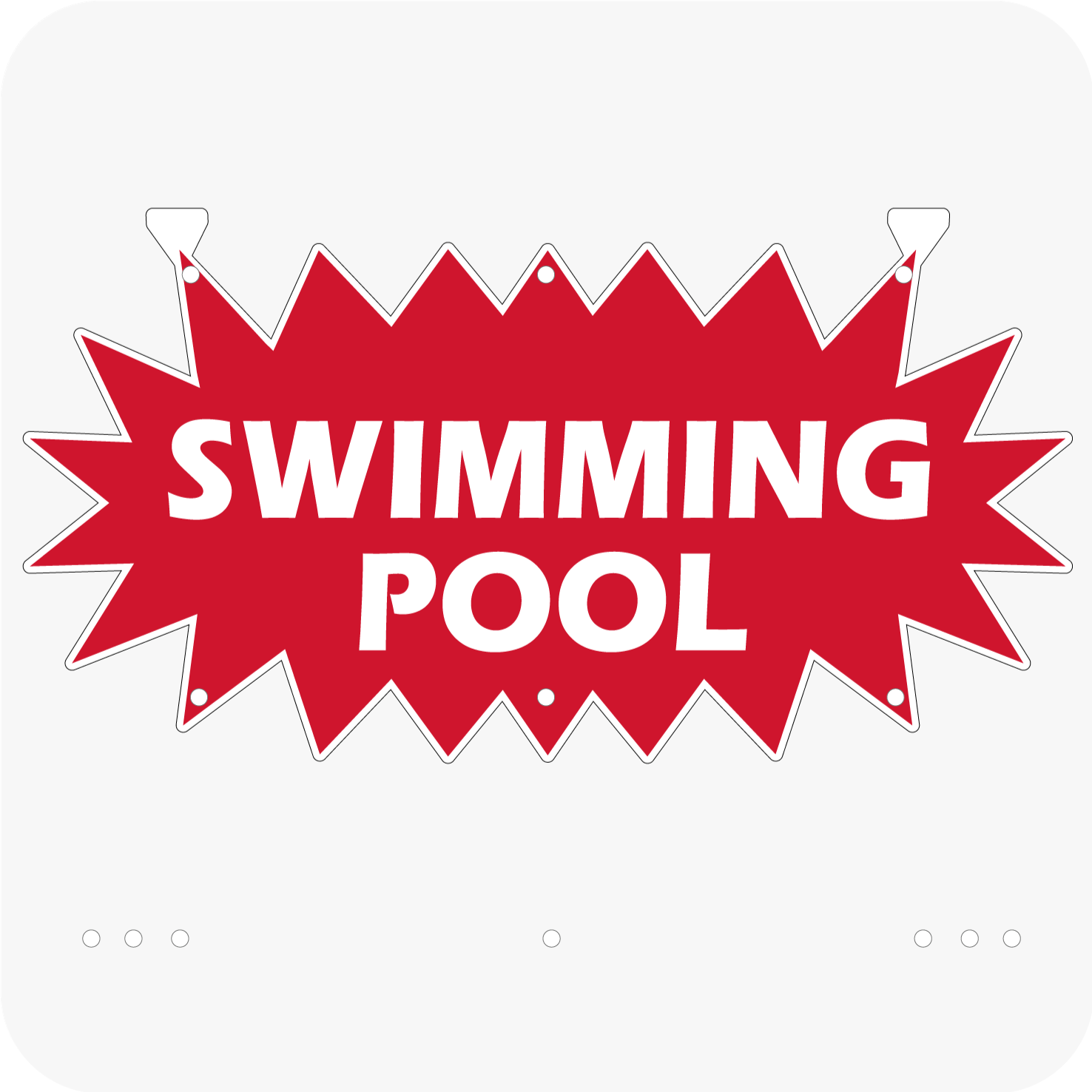 Pool Sign Rider Buy Swimming Pool 12 x 24 Corrugated Star Rider - Red – planetsignshop.com