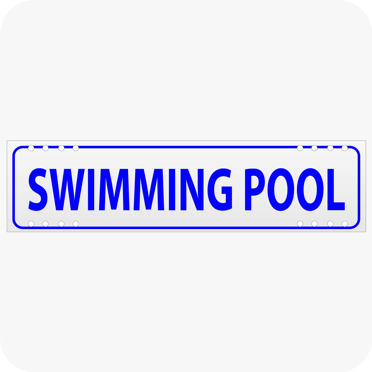 Pool Sign Rider Buy Swimming Pool 6 x 24 Corrugated Rider - Blue – planetsignshop.com