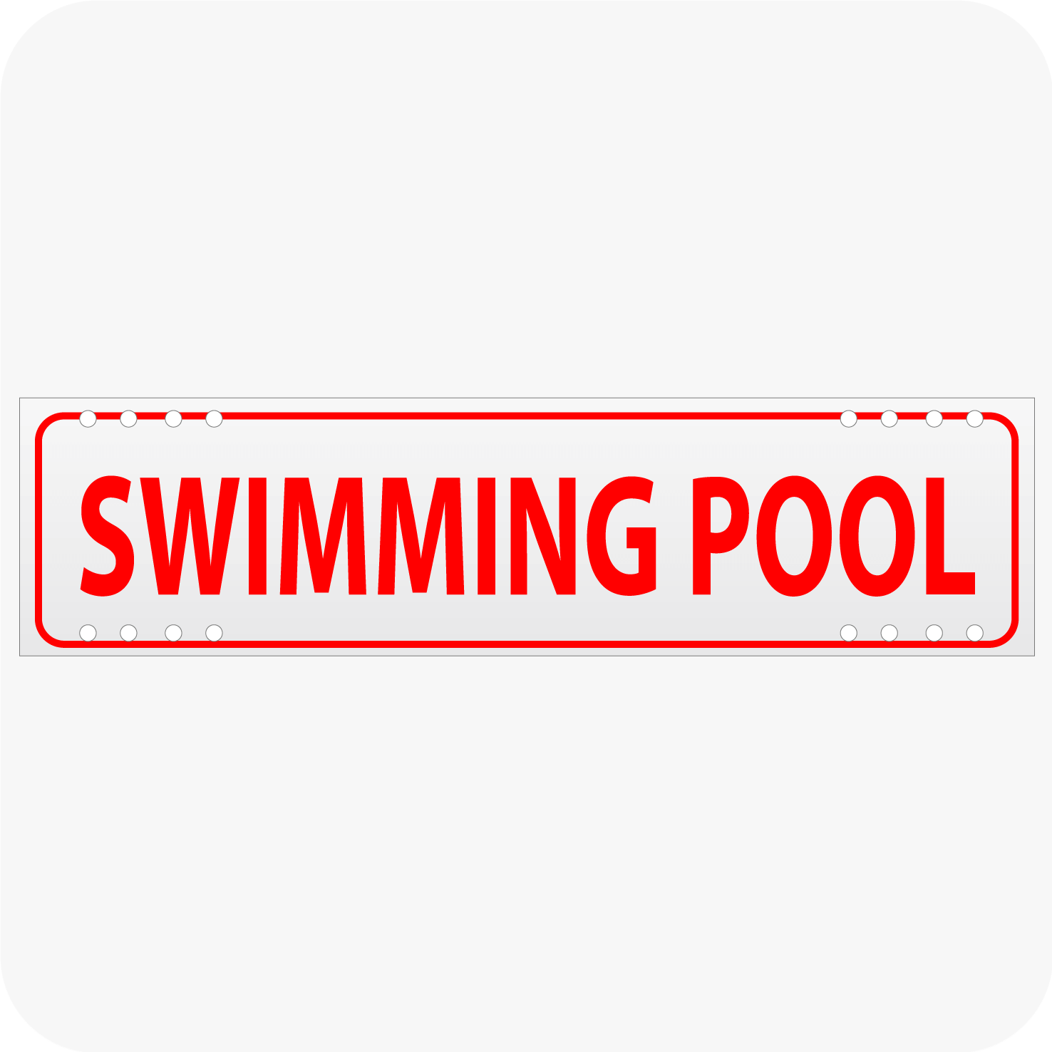 Pool Sign Rider Buy Swimming Pool 6 x 24 Corrugated Rider - Red – planetsignshop.com