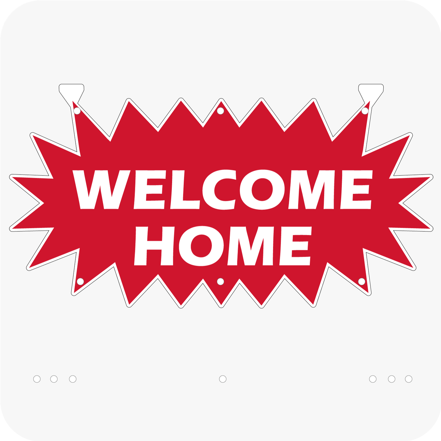 Welcome Home 12 x 24 Corrugated Star Rider Red
