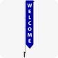 Welcome Yard Marker Blue - FLAG ONLY!